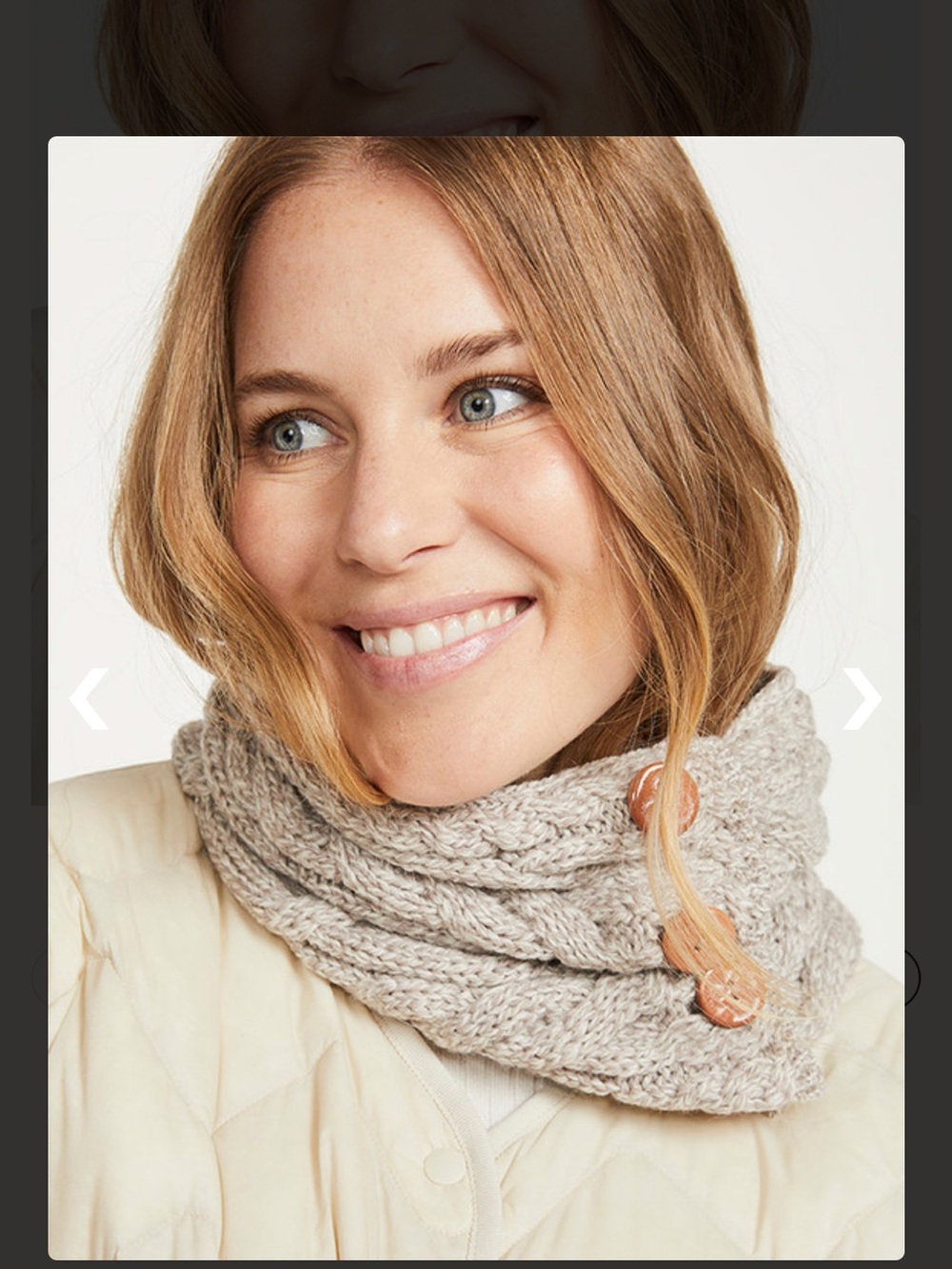 Aran Sweater Market Ladies Aran Merino Buff Cream Ivory - Picture 2 of 6